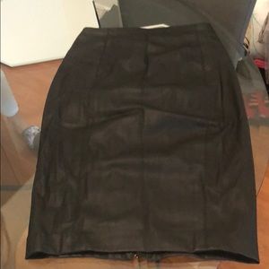Express Pleather zip back pencil skirt